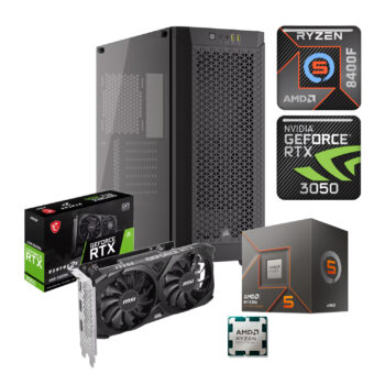 PC GAMER AMD RYZEN 5 8400F NVIDIA GEFORCE RTX 3050 16GB RAM DDR5 5600 500GB M2 SSD 550W W10PRO