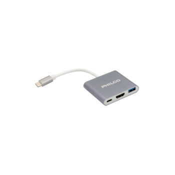 Philco Hub USB 3 en 1 Tipo C a HDMI y USB 3.0