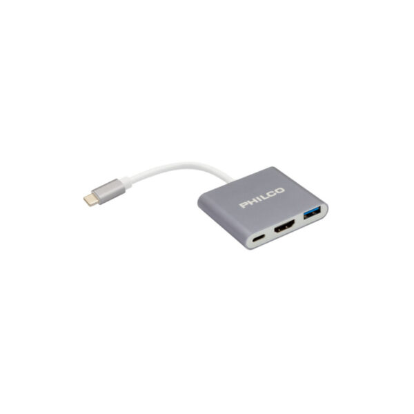 Philco Hub USB 3 en 1 Tipo C a HDMI y USB 3.0