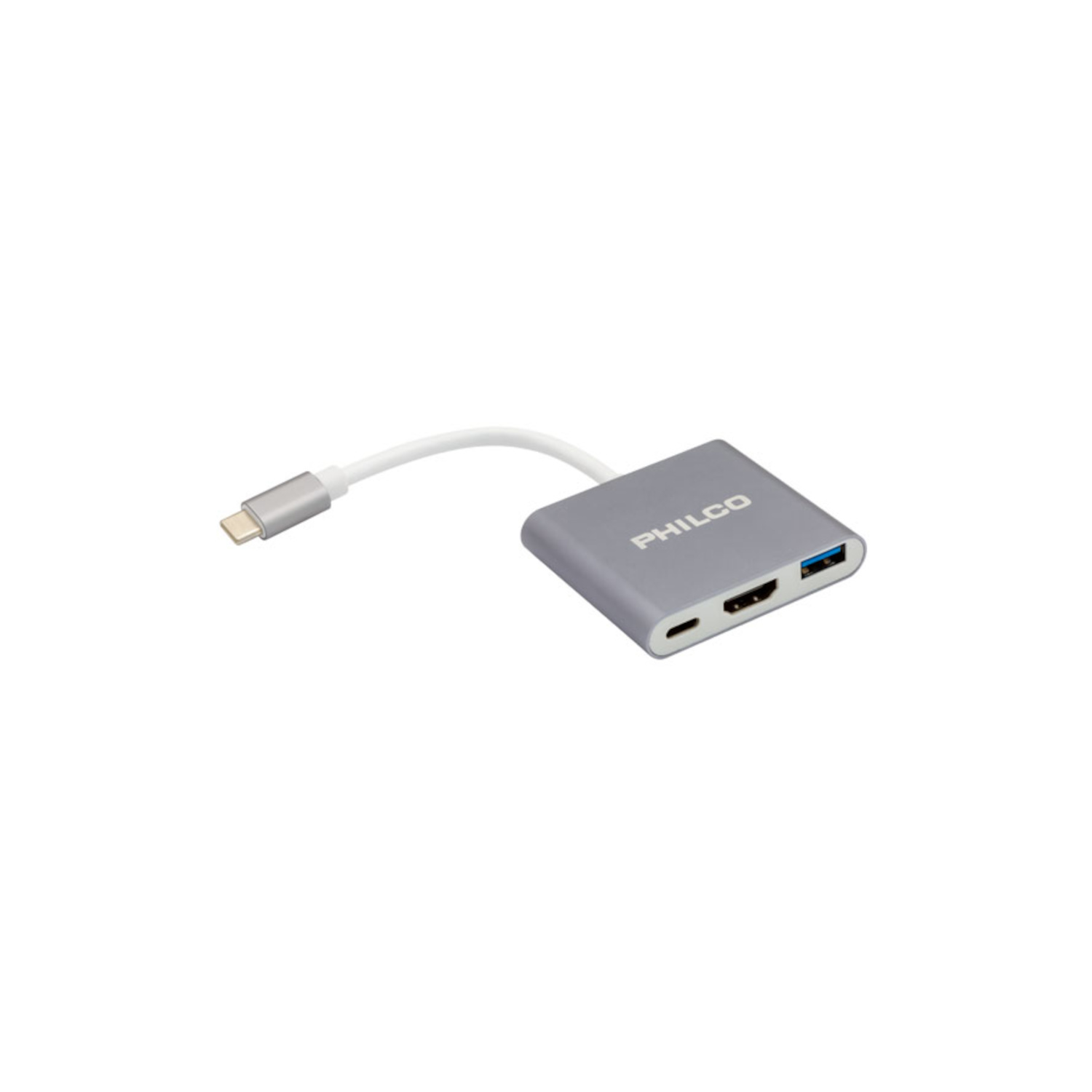 Philco Hub USB 3 en 1 Tipo C a HDMI y USB 3.0