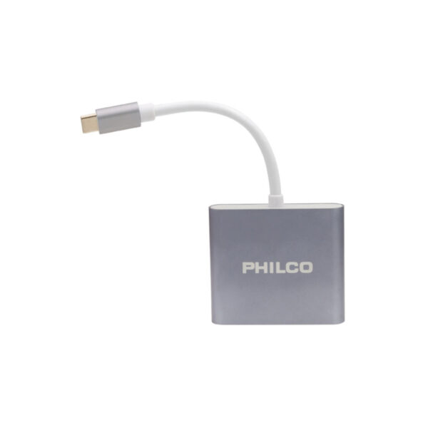 Philco Hub USB 3 en 1 Tipo C a HDMI y USB 3.0 - Imagen 2