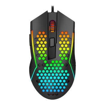 Redragon Mouse Gamer Reaping 12400 DPI Lightweight USB Cable 55g BLACK