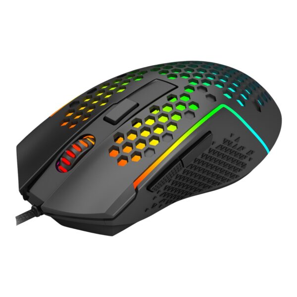 Redragon Mouse Gamer Reaping 12400 DPI Lightweight USB Cable 55g BLACK - Imagen 2