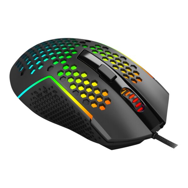 Redragon Mouse Gamer Reaping 12400 DPI Lightweight USB Cable 55g BLACK - Imagen 6