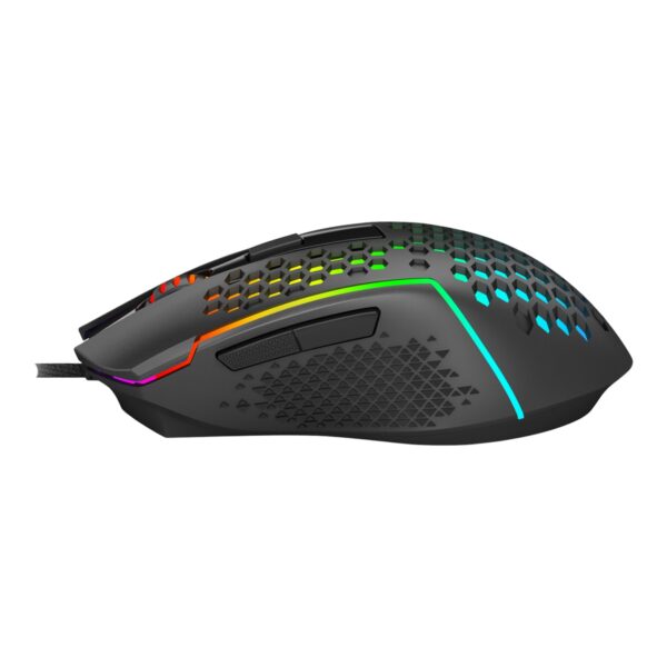 Redragon Mouse Gamer Reaping 12400 DPI Lightweight USB Cable 55g BLACK - Imagen 5
