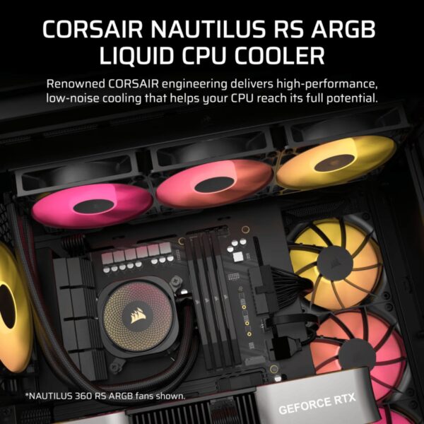 Corsair Water Cooling NAUTILUS 240 RS ARGB Liquid CPU Cooler Black - Imagen 2