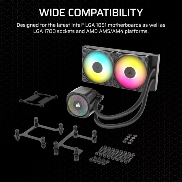 Corsair Water Cooling NAUTILUS 240 RS ARGB Liquid CPU Cooler Black - Imagen 7