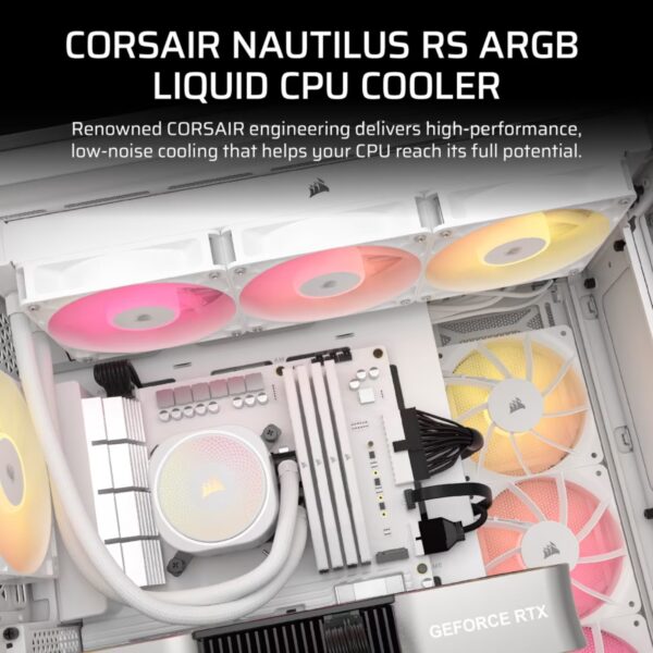 Corsair Water Cooling NAUTILUS 360 RS ARGB Liquid CPU Cooler WHITE - Imagen 18