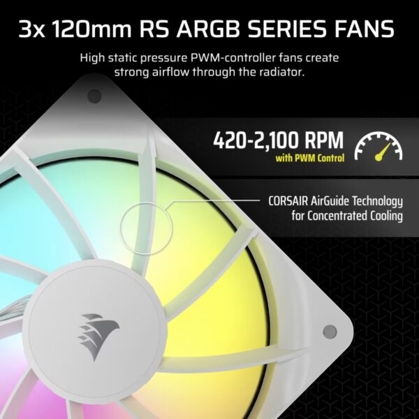 Corsair Water Cooling NAUTILUS 360 RS ARGB Liquid CPU Cooler WHITE - Imagen 16