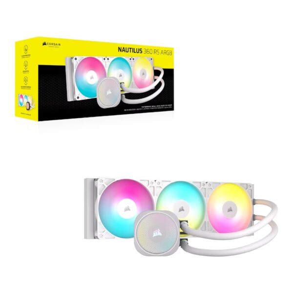 Corsair Water Cooling NAUTILUS 360 RS ARGB Liquid CPU Cooler WHITE - Imagen 11