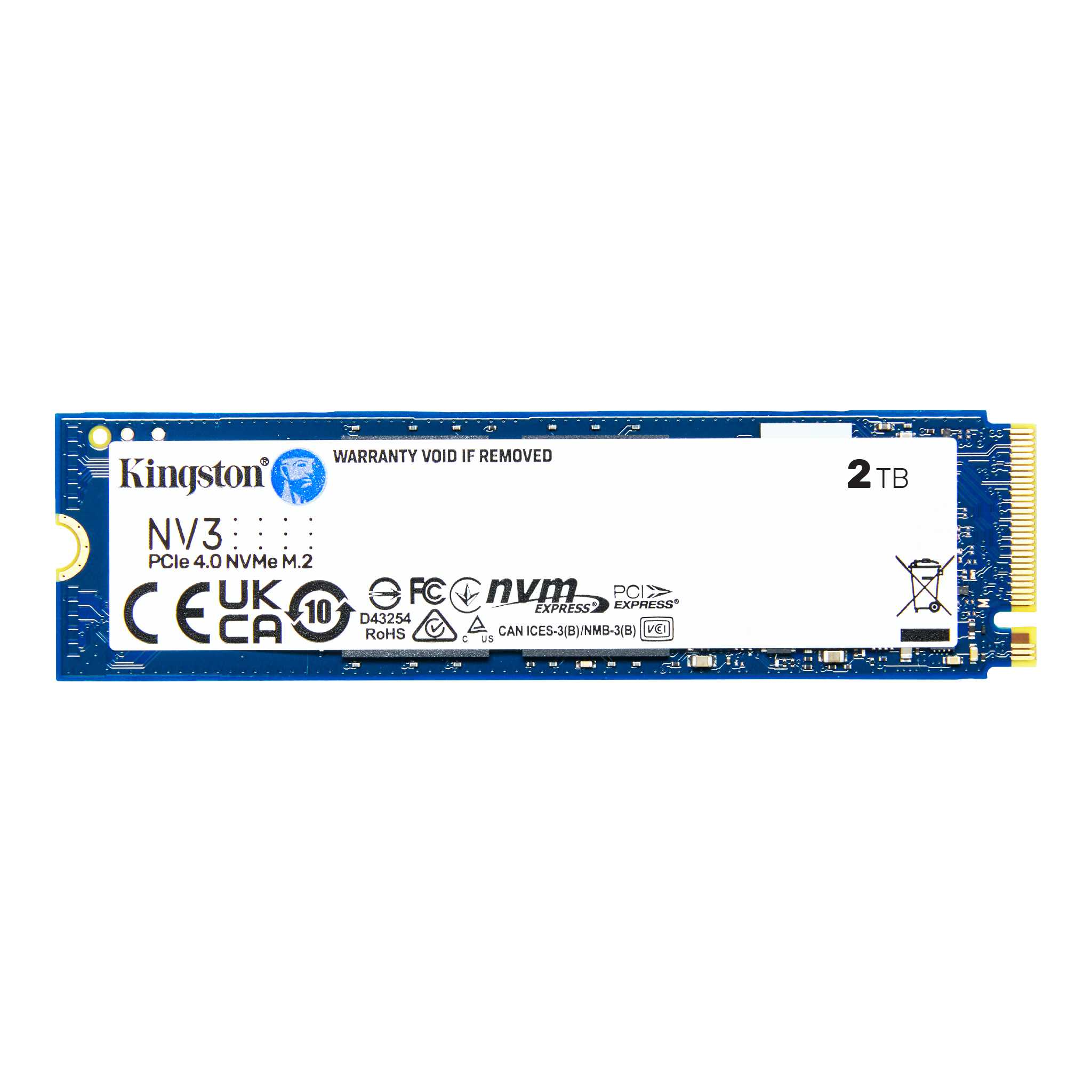 Kingston Unidad de Estado Sólido SSD 2TB NV3 PCIe 4.0 NVMe M.2 6000MB/s