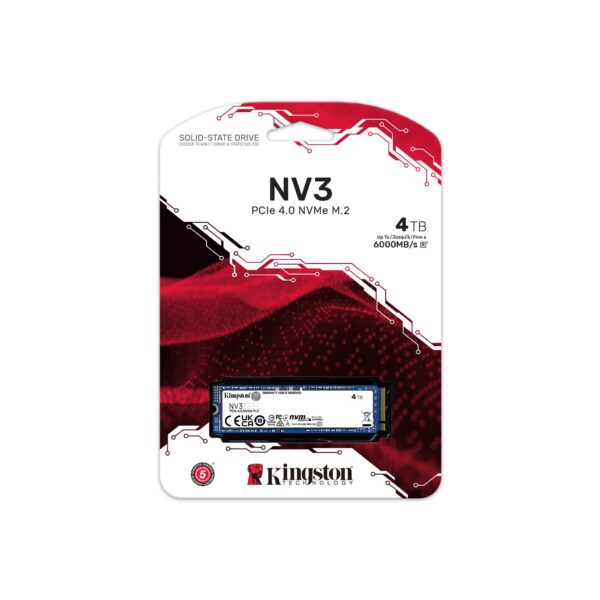 Kingston Unidad de Estado Sólido SSD 4TB NV3 PCIe 4.0 NVMe M.2 6000MB/s - Imagen 3