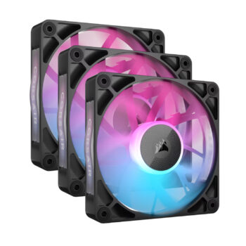 Corsair KIT Ventiladores iCUE LINK RX120 RGB 120mm PWM Fan Triple Starter Kit BLACK