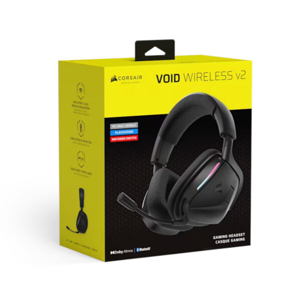 Corsair Audífonos Gamer VOID RGB ELITE Wireless V2 Carbon/Black - Imagen 6