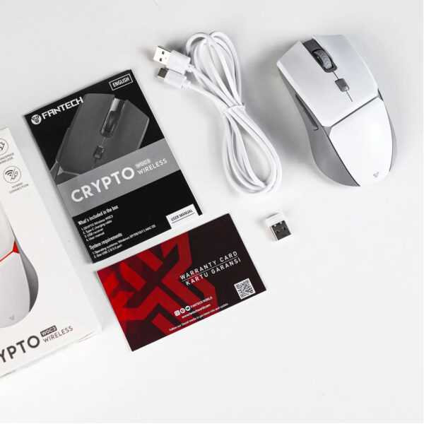 Fantech Mouse Gamer WGC3 CRYPTO Wireless White 10000 DPI 6 Botones Dual Mode - Imagen 4