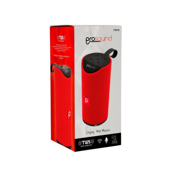 PROSOUND Parlante Inalámbrico Bluetooth TWS P391R Rojo - Imagen 2