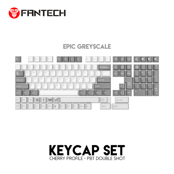 Fantech KeyCaps ACK01 VIBE EpicGreyScale PBT Dual-Shot Cherry Profile