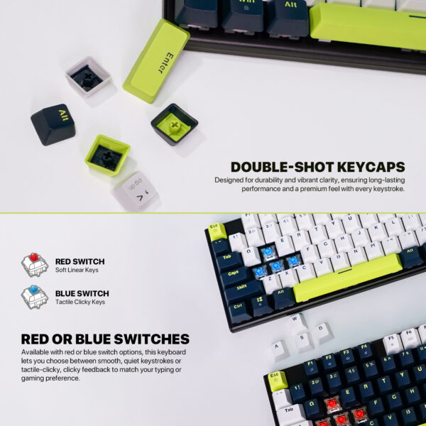 Fantech Teclado Mecánico MK877s ATOM87s Mori Edition Blue (Switch Blue) ENG - Imagen 15