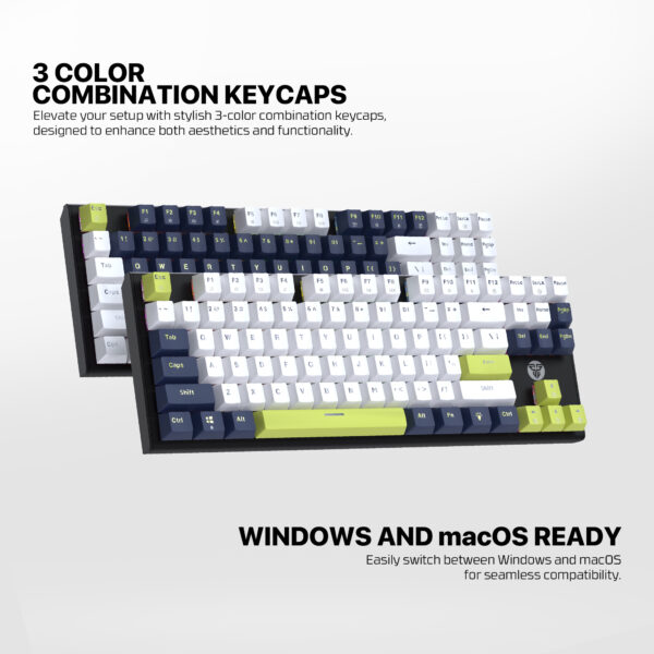 Fantech Teclado Mecánico MK877s ATOM87s Mori Edition Blue (Switch Blue) ENG - Imagen 18