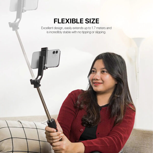 Fantech Selfie Stick SS1 170 Black Trípode 360 BT 1.7mts - Imagen 10