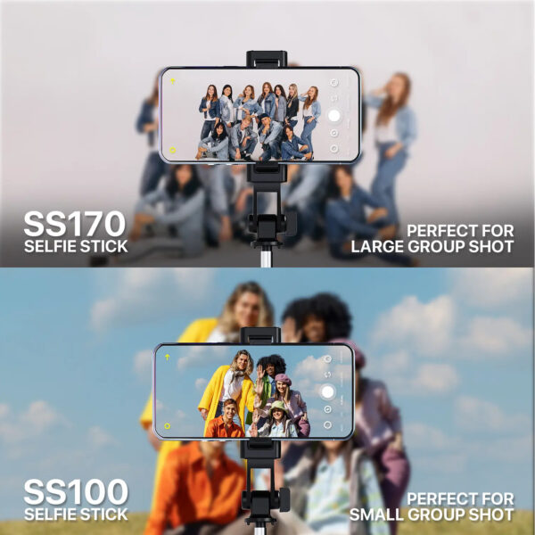 Fantech Selfie Stick SS1 170 Black Trípode 360 BT 1.7mts - Imagen 9