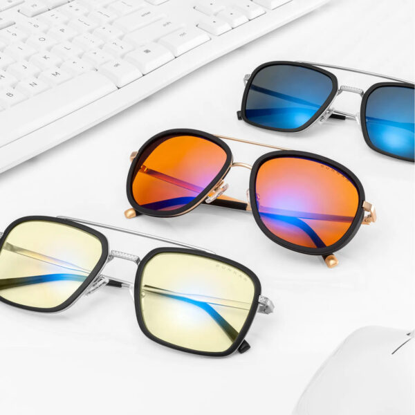 Gunnar Lentes Gamer Barron - Silver Clear Tony Stark Industries Design - Imagen 6