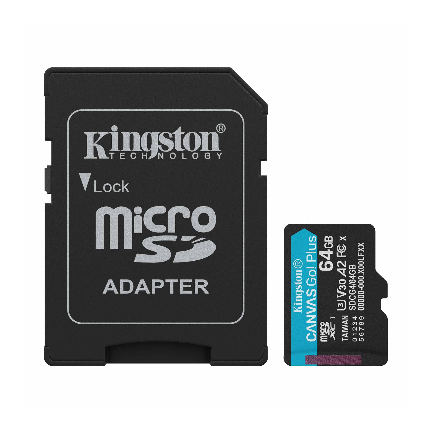 Kingston Memoria Micro SD 64GB CANVAS GO! Plus 200MB/s con Adaptador