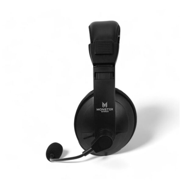 Monster Games Audífonos Gamer LOUD Multimedia Headset Stereo Multiplataforma Negro 550BK - Imagen 2