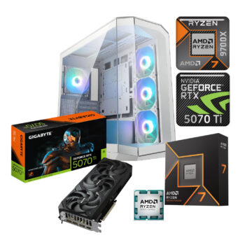 PC GAMER AMD RYZEN 7 9700X RTX 5070 TI 32GB RAM DDR5 5600 1TB SSD M2 NVME 750W W10 PRO