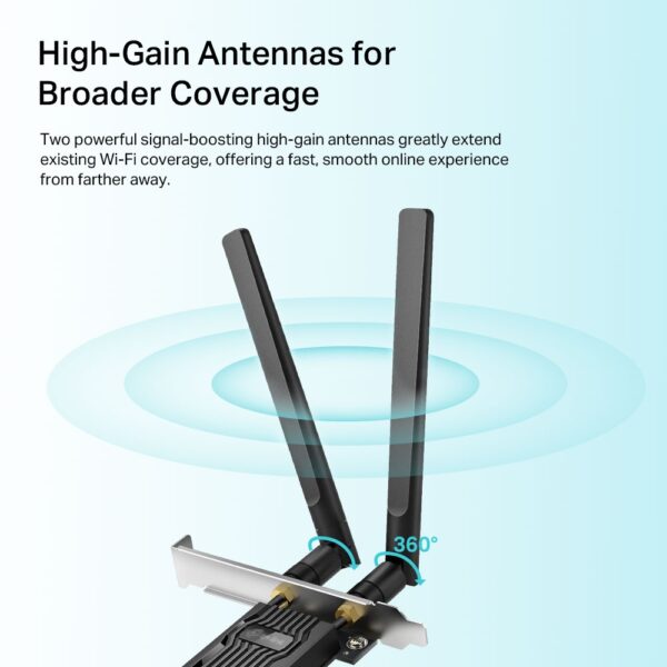 TP-LINK Adaptador PCI-e AX1800 Wi-Fi 6 Bluetooth 5.2 Archer TX20E - Imagen 5