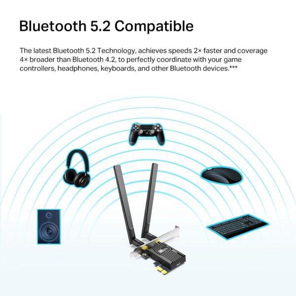 TP-LINK Adaptador PCI-e AX1800 Wi-Fi 6 Bluetooth 5.2 Archer TX20E - Imagen 4