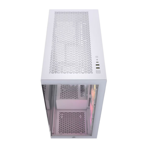 Corsair Gabinete PC Case Chasis 3500X ARGB Mid Tower Blanco Vista Envolvente - Imagen 7