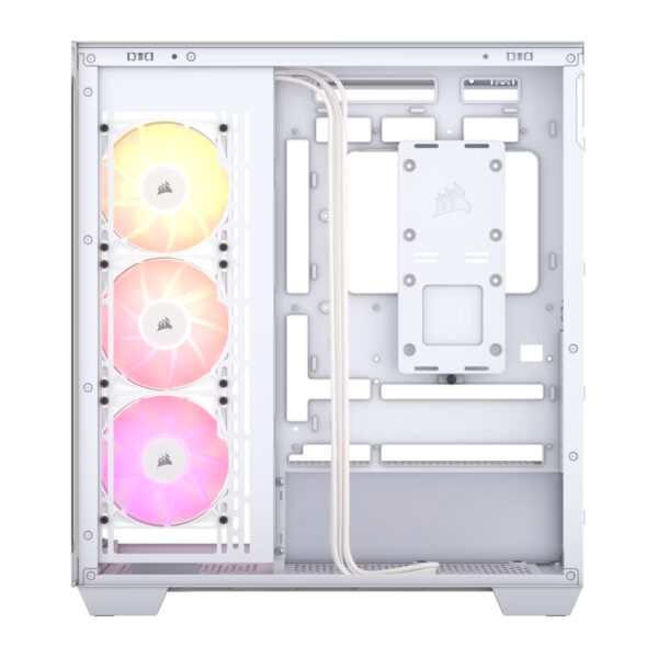 Corsair Gabinete PC Case Chasis 3500X ARGB Mid Tower Blanco Vista Envolvente - Imagen 4