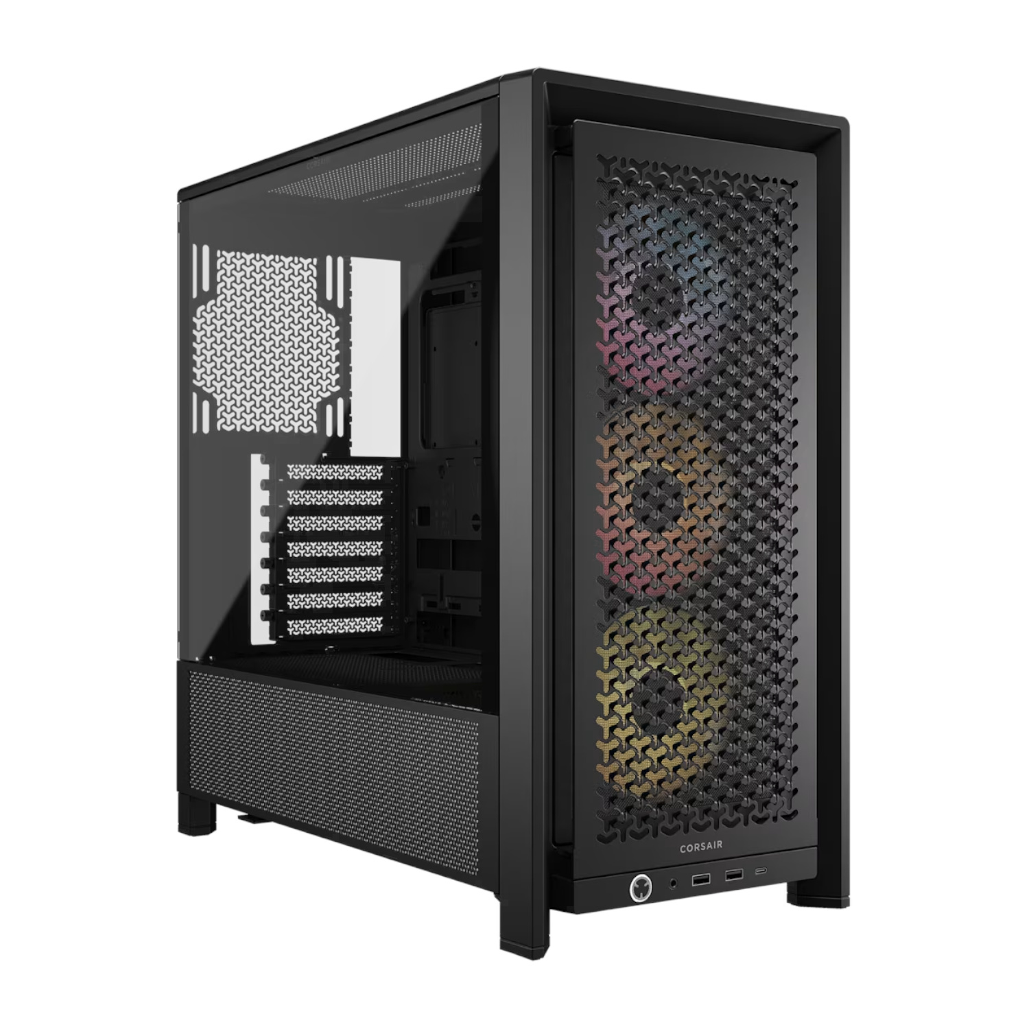Corsair Gabinete PC Case Chasis FRAME 4000D RS ARGB Negro Mid Tower Modular
