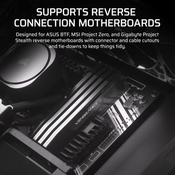 Corsair Gabinete PC Case Chasis FRAME 4000D RS ARGB Negro Mid Tower Modular - Imagen 4