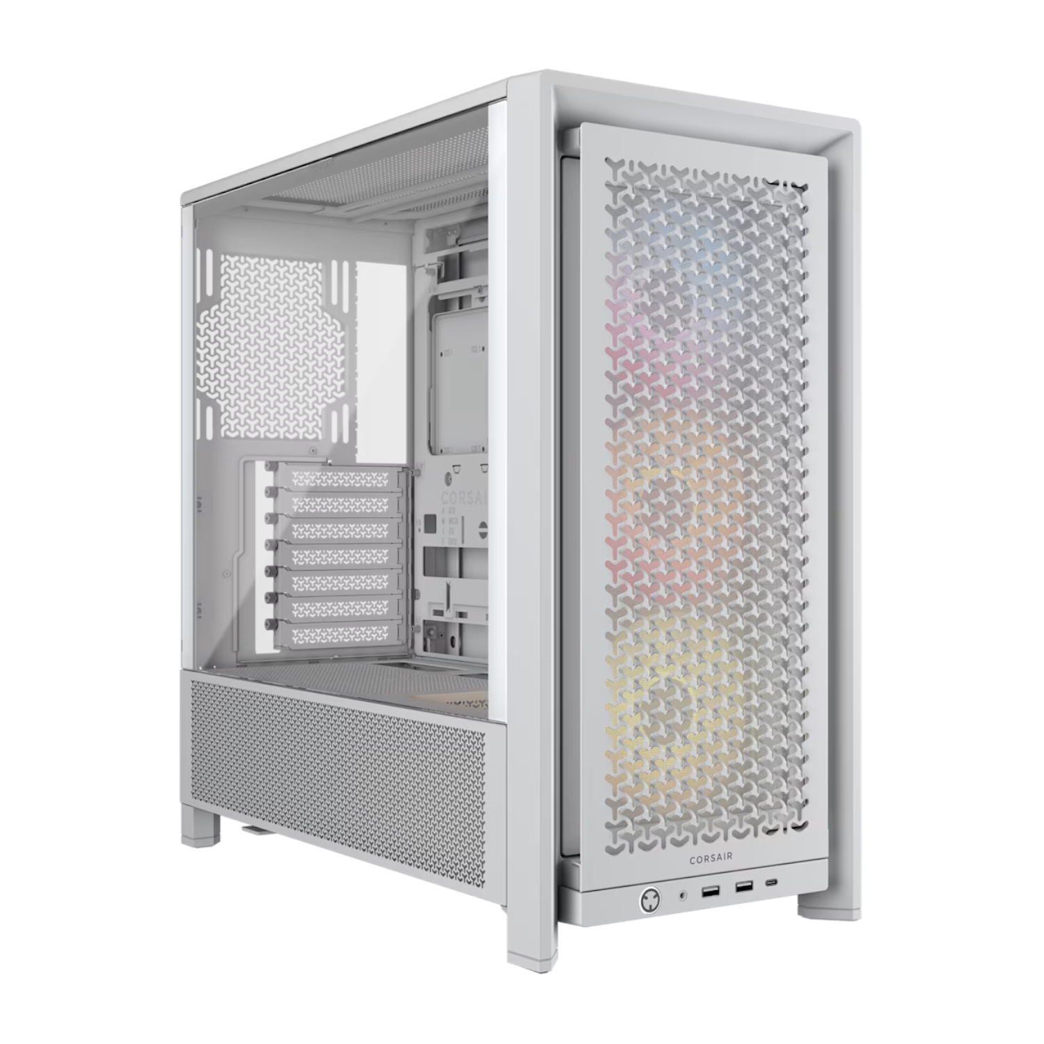 Corsair Gabinete PC Case Chasis FRAME 4000D RS ARGB Blanco Mid Tower Modular