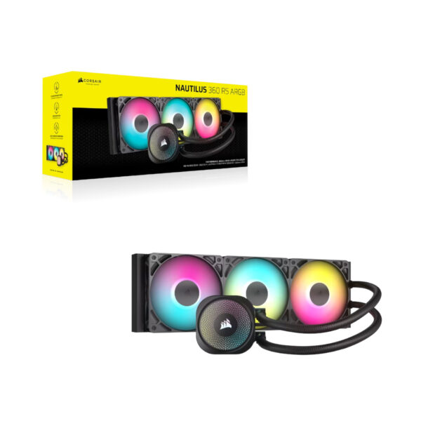 Corsair Water Cooling NAUTILUS 360 RS ARGB Liquid CPU Cooler BLACK - Imagen 2