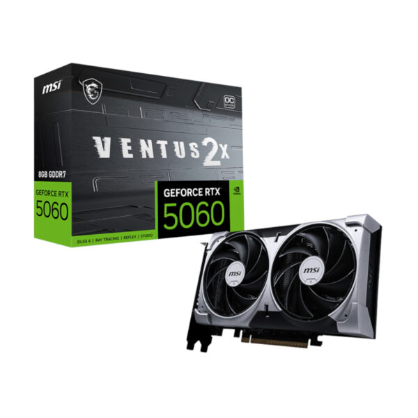 MSI Tarjeta de Video GPU NVIDIA GEFORCE RTX 5060 8G GDDR7 Ventus 2X  OC EDITION