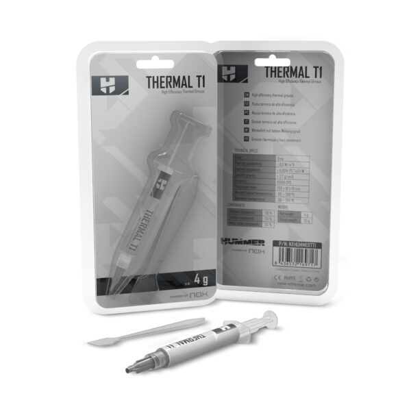 NOX Pasta Térmica Thermal Grease T1 HIGH EFFICIENCY 4g Alta Eficiencia - Imagen 2