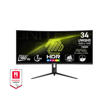 MSI Monitor Gamer Curvo MAG 342CQR E2 34 Pulgadas UWQHD 3440x1440 180Hz 1ms