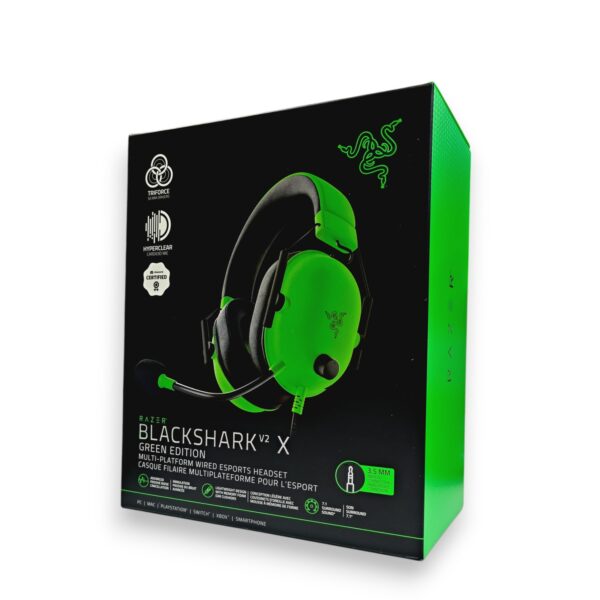 RAZER Audífonos Gamer BLACKSHARK V2 X GREEN EDITION Multiplataforma 3.5mm - Imagen 4