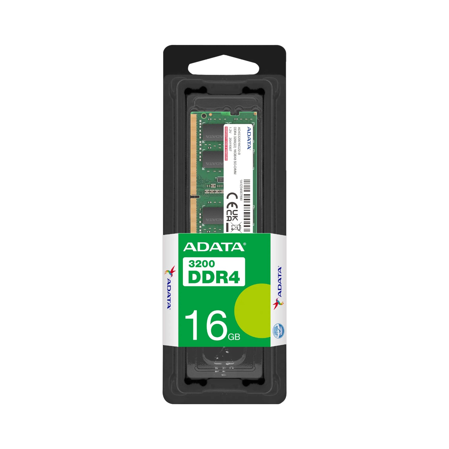 Componentes ADATA Memoria RAM SODIMM 16GB 3200 DDR4 Laptop/Notebook AD4S320016G22-SGN ETCHILE ADATA Memoria RAM SODIMM 16GB 3200 DDR4 Laptop/Notebook AD4S320016G22-SGN - Imagen 3