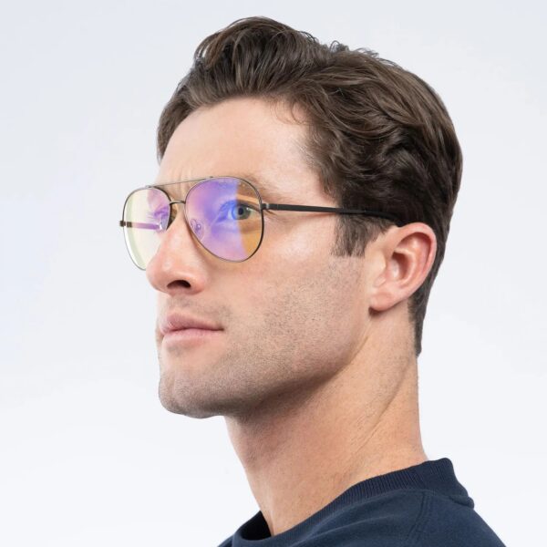 Gunnar Lentes Gamer Maverick Gunmetal Amber - Imagen 6
