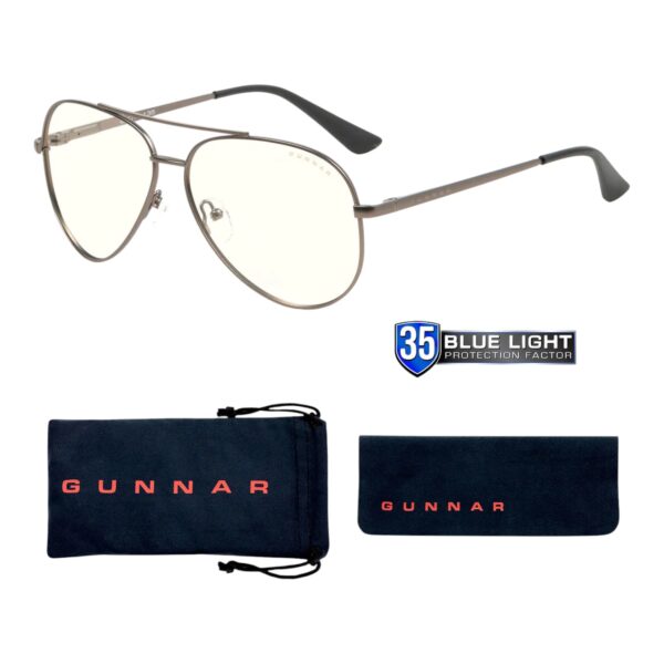 Gunnar Lentes Gamer Maverick Gunmetal Amber - Imagen 5