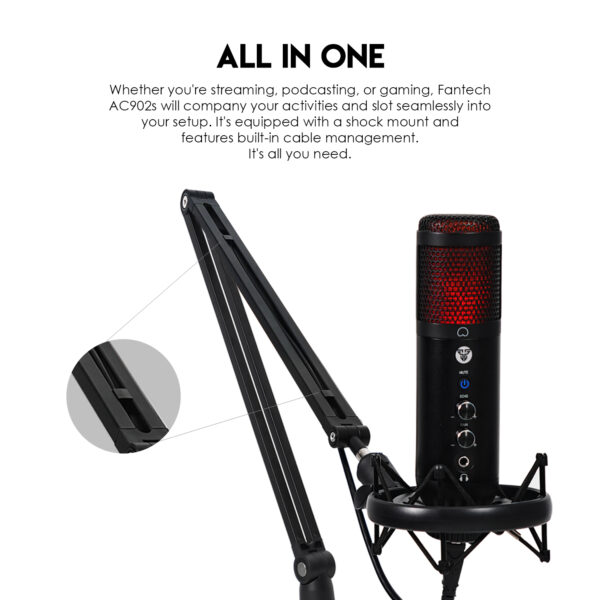 Fantech Soporte Micrófono Brazo Metálico STUDIO Series AC902S 80cm 360 grados - Imagen 8