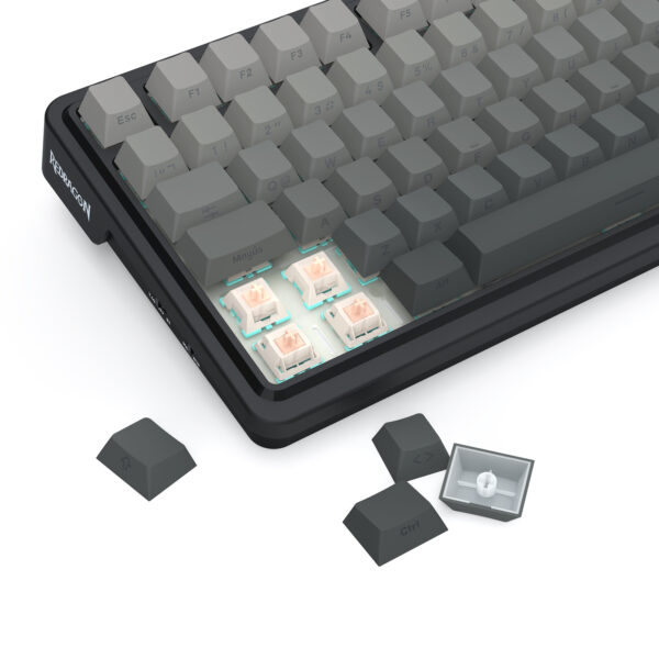 Redragon Teclado Mecánico EISA MAX K686SP RGB 3 Modos BT/Wireless/Cable 90% Gasket Hot Swap SP - Imagen 5