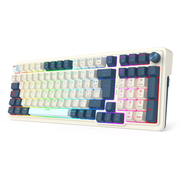 Redragon Teclado Mecánico EISA PRO K686WB 3 Modos BT/Wireless/Cable 99 Teclas Gasket Hot Swap ESP - Imagen 12
