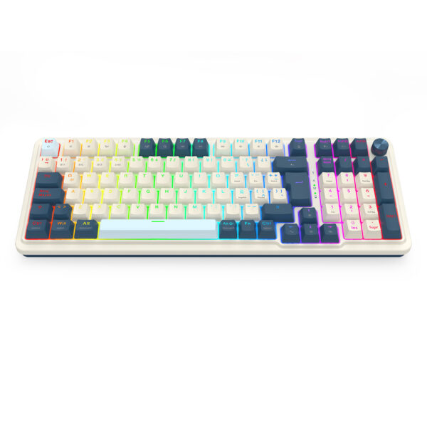 Redragon Teclado Mecánico EISA PRO K686WB 3 Modos BT/Wireless/Cable 99 Teclas Gasket Hot Swap ESP - Imagen 11