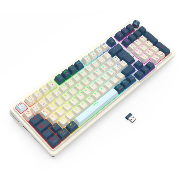 Redragon Teclado Mecánico EISA PRO K686WB 3 Modos BT/Wireless/Cable 99 Teclas Gasket Hot Swap ESP - Imagen 10