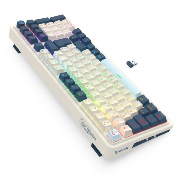 Redragon Teclado Mecánico EISA PRO K686WB 3 Modos BT/Wireless/Cable 99 Teclas Gasket Hot Swap ESP - Imagen 9